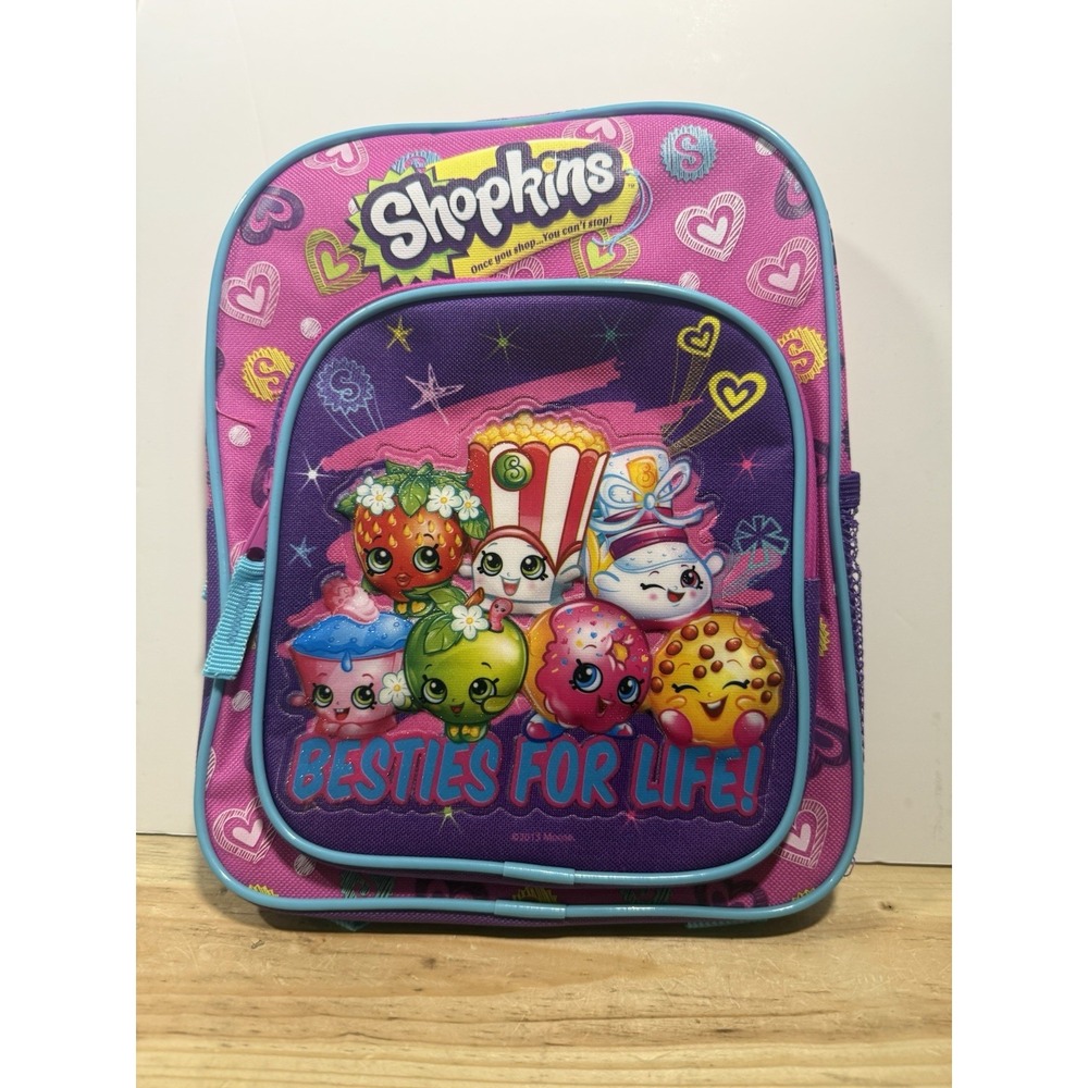 Shopkins Besties for life  Mini Backpack 10" X 8" Size For Toddlers RARE